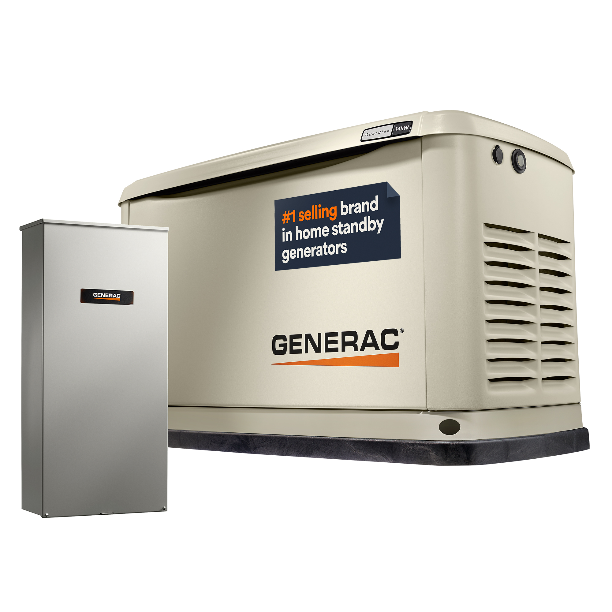 Standby Generator, 14kW | With 16-Circuit Transfer Switch | WiFi Enabled, Guardian Series